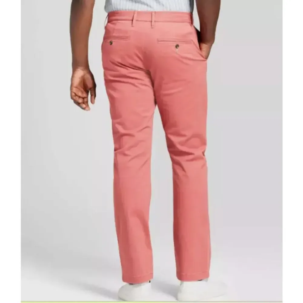 Goodfellow & Co Hennepin Chino Straight Leg Pants Mens 40 x32 Santa Fe Rose Pink